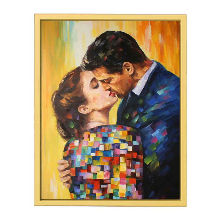 Modern The kiss framed Print