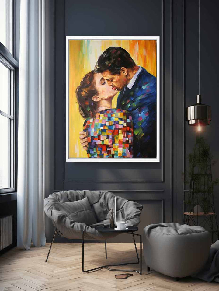 Modern The kiss Art Print