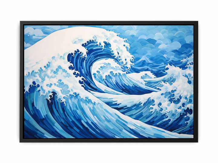 Ocean Waves Painting Inspired  canvas Print