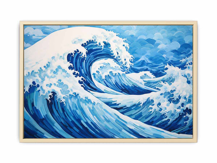 Ocean Waves Painting Inspired framed Print