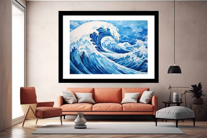 Ocean Waves Painting Inspired Art Print