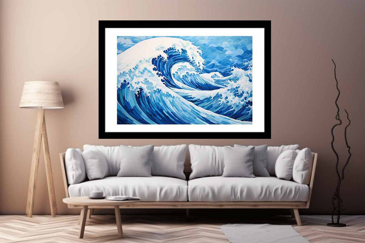 Ocean Waves Painting Inspired Art Print