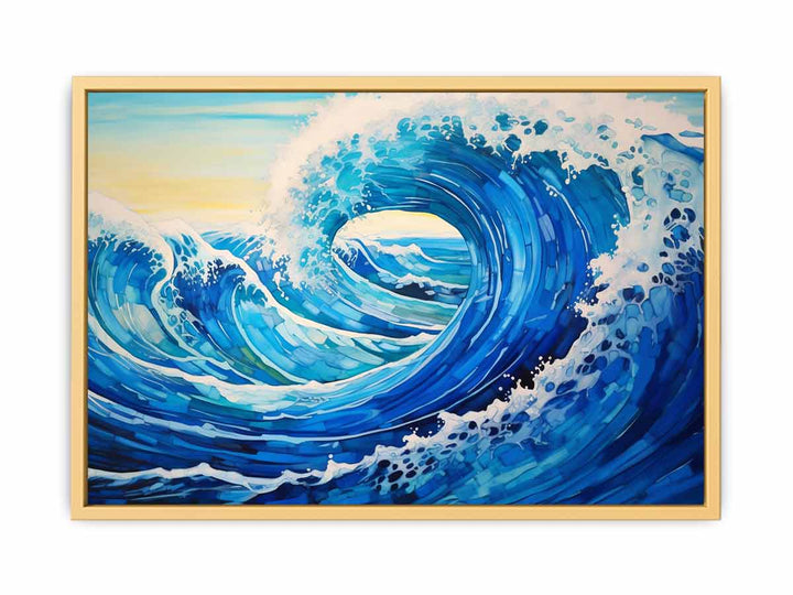 Ocean Waves Painting framed Print