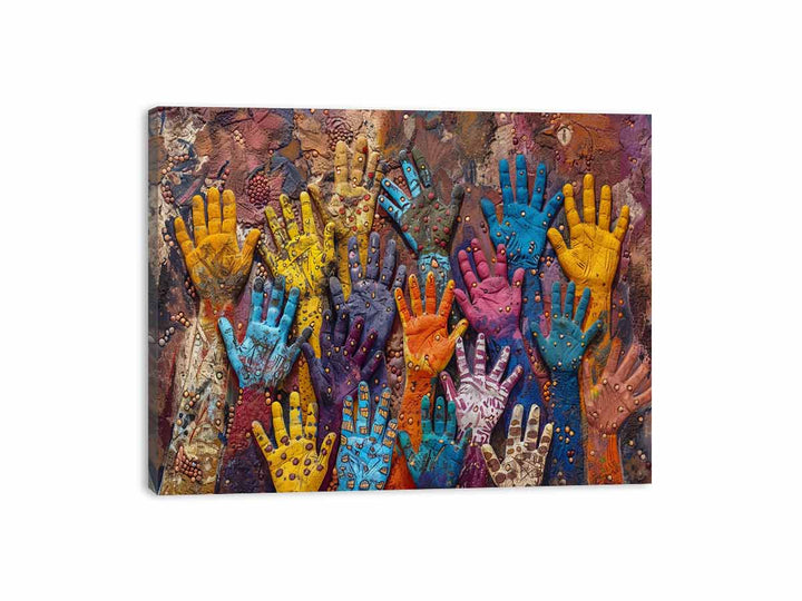 Aboriginal Hands Canvas Print