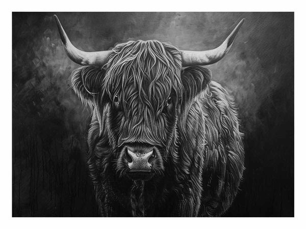 Highland Cow Black & white