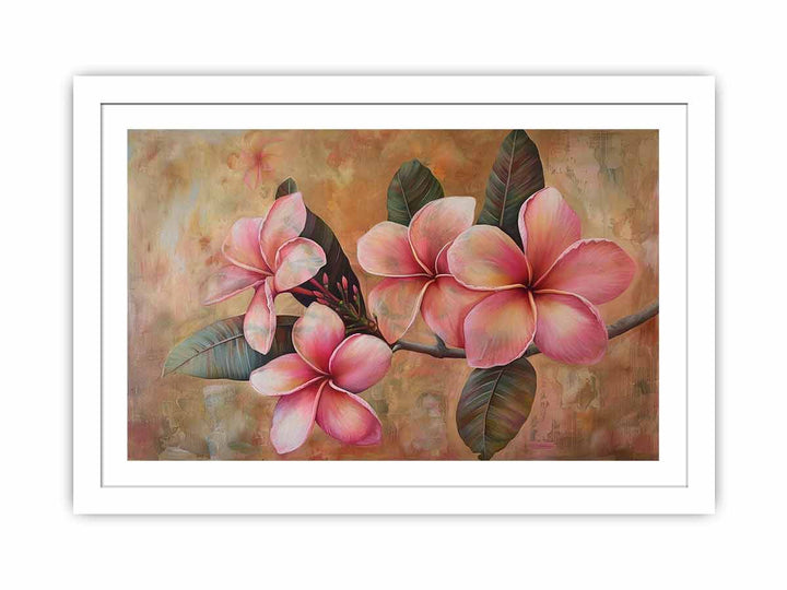 Pink Frangipani Streched canvas