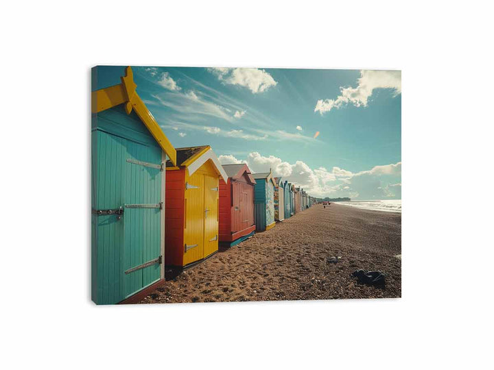 brighton Beach Boxes Canvas Print