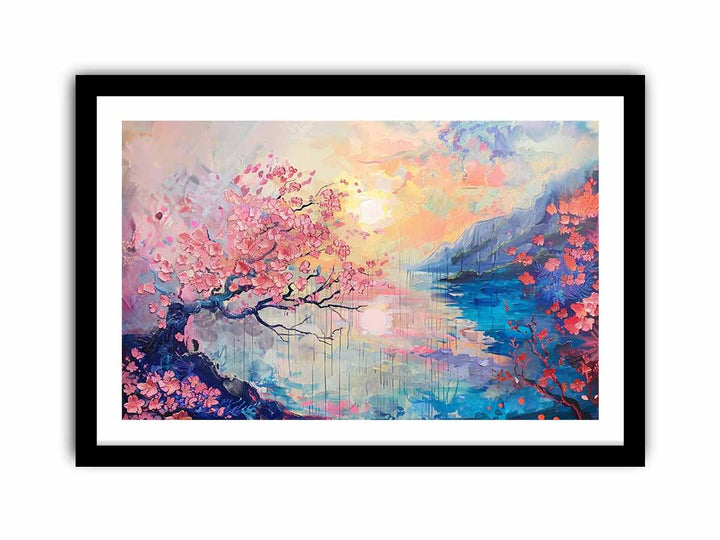 Pink Cherry Tree  Art Print