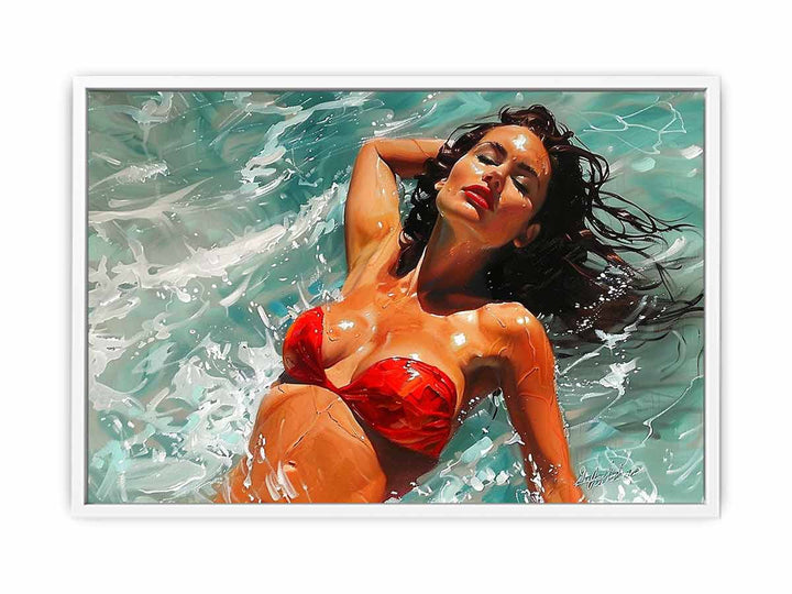 Red Bikini Framed Print