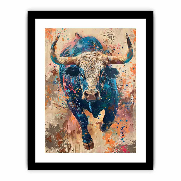 Bucking Bull  Art Print