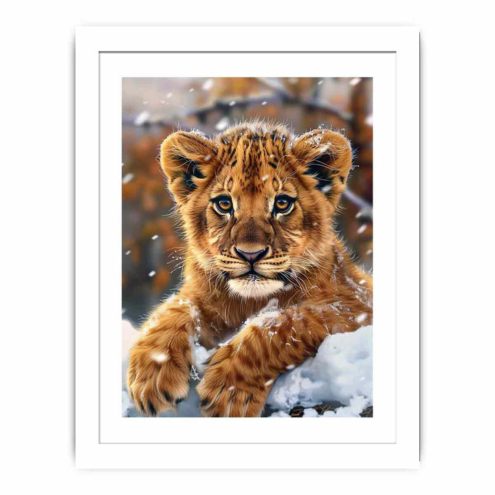 Cute  Cub Streched canvas