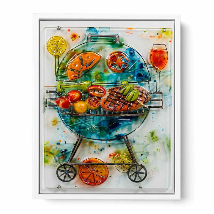 Glass Bbq Framed Print