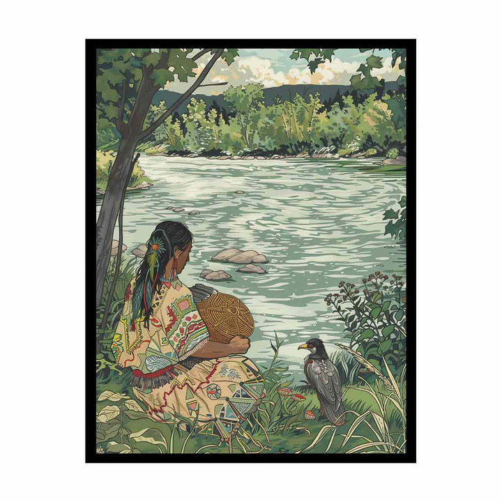 Beside River  Painting