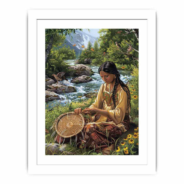 Native Serene Scene Streched canvas