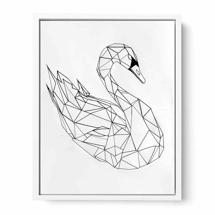 Diamond Swan Framed Print