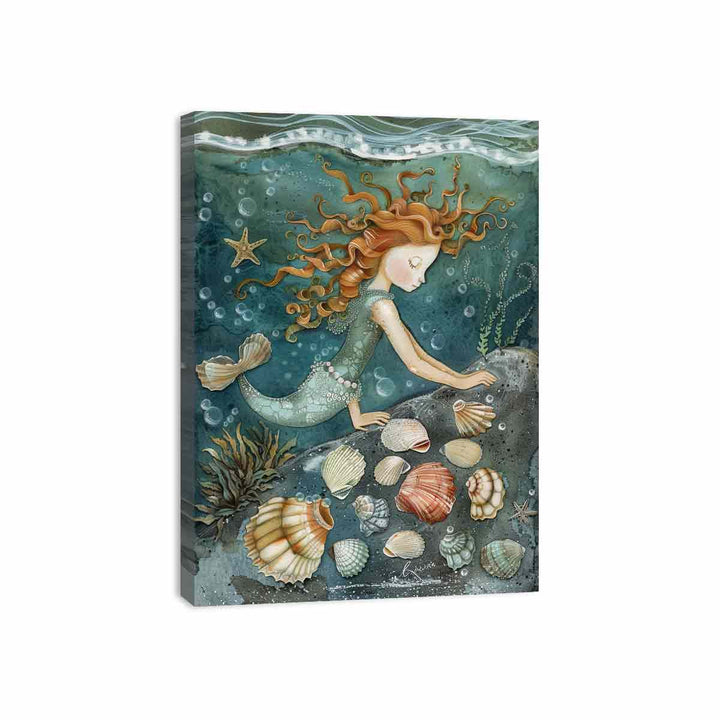 Collecting Shells Canvas Print