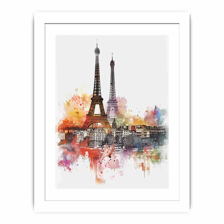 Paris Skyline Streched canvas