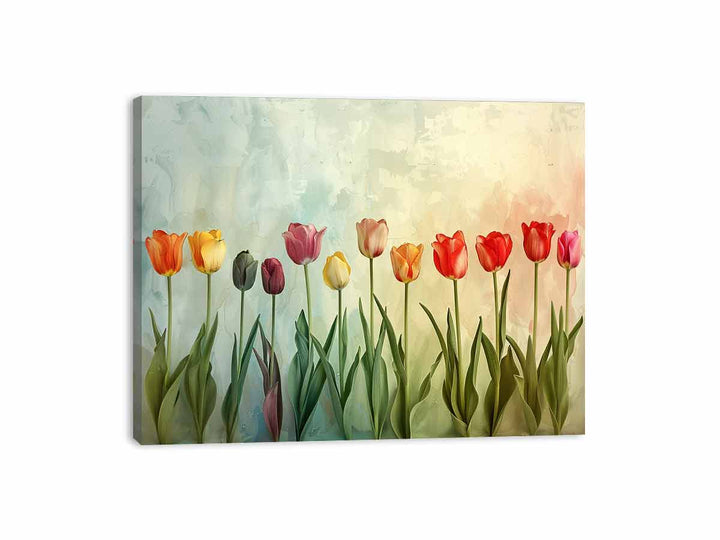 Colorful Tulips Canvas Print