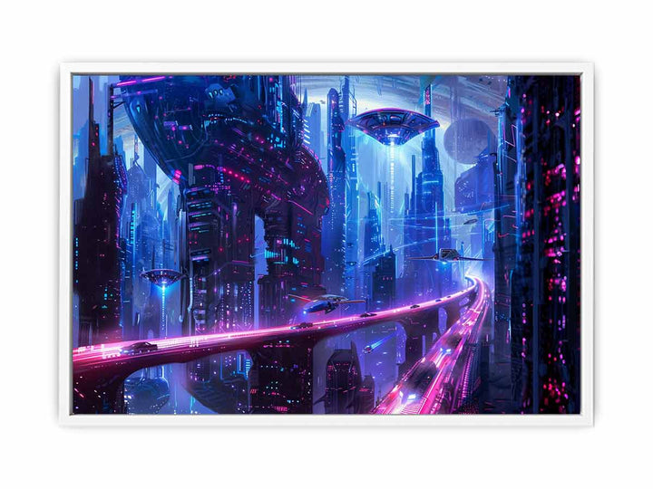 Future City Framed Print