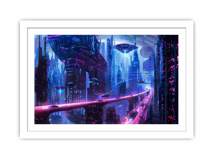 Future City Streched canvas