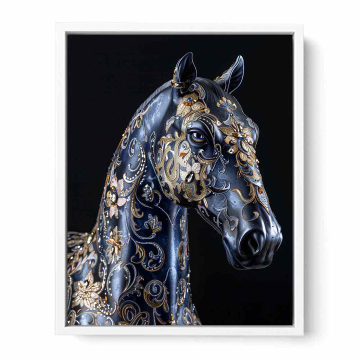 Blue Horse Framed Print