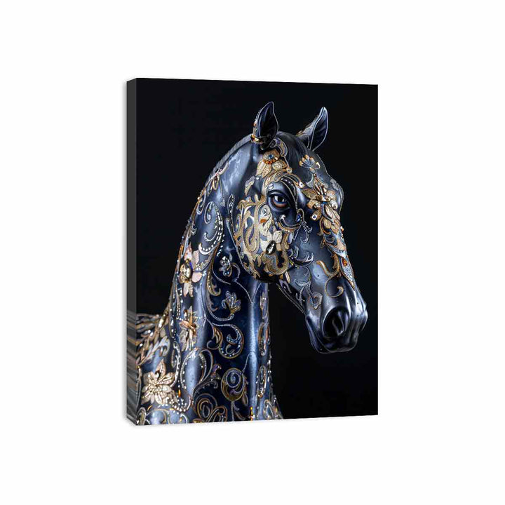 Blue Horse Canvas Print