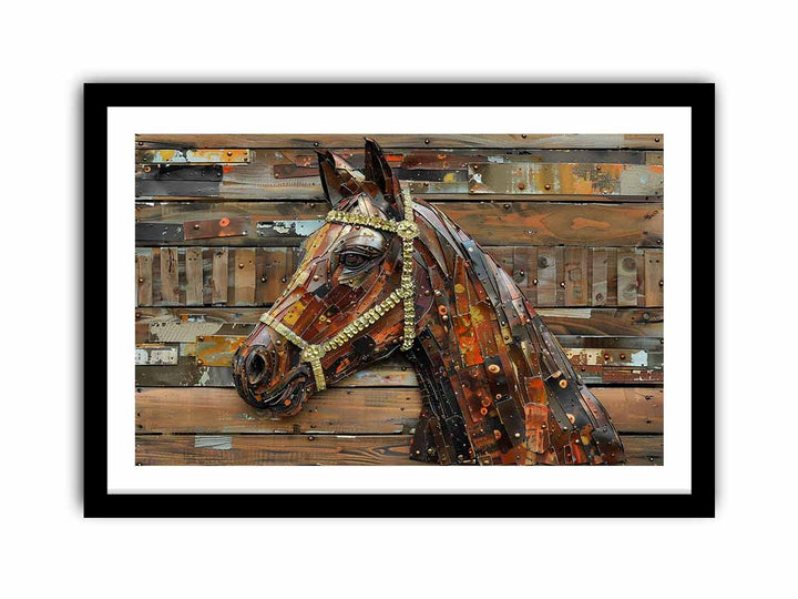 3D Horse  Art Print