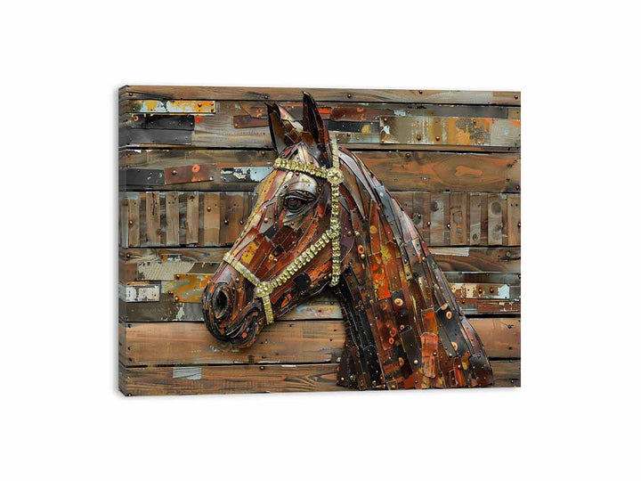 3D Horse Canvas Print