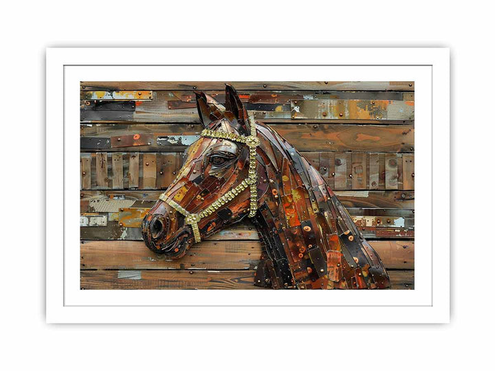 3D Horse Streched canvas