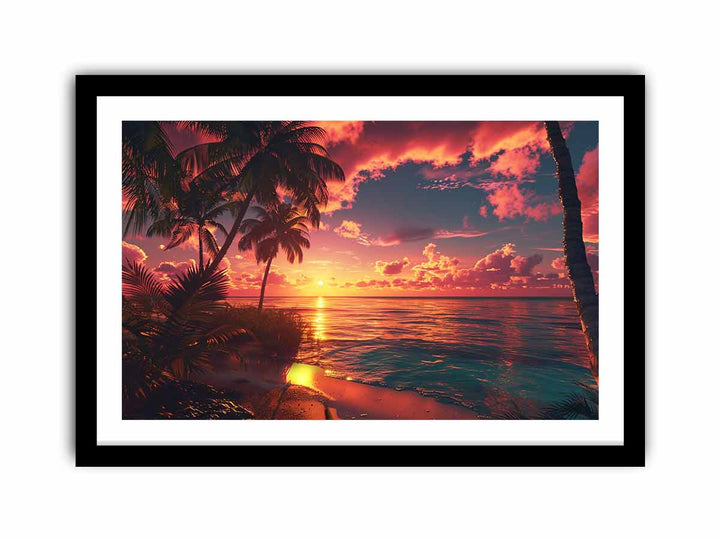 Beach Scene   Art Print