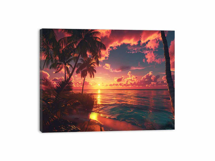 Beach Scene  Canvas Print