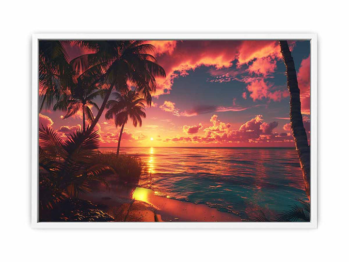 Beach Scene  Framed Print