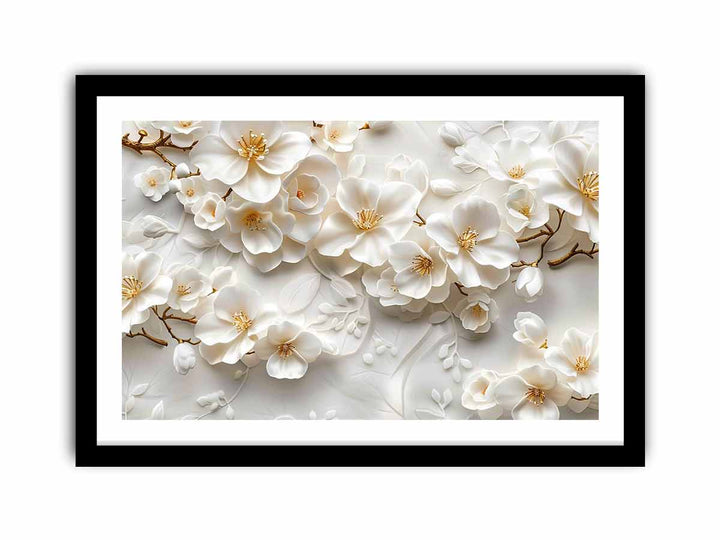 3D Flowers  Art Print