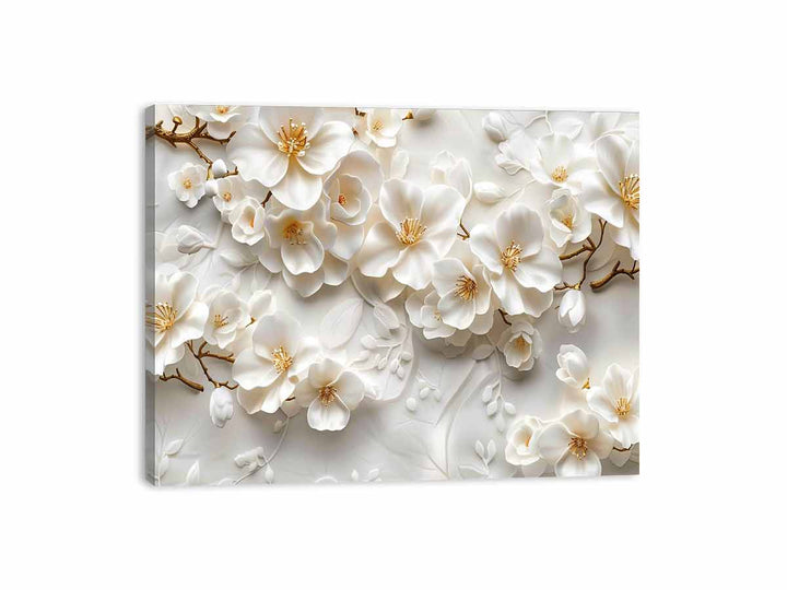 3D Flowers Canvas Print