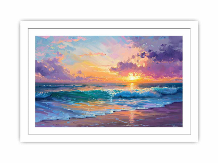 Beach Scene  Streched canvas