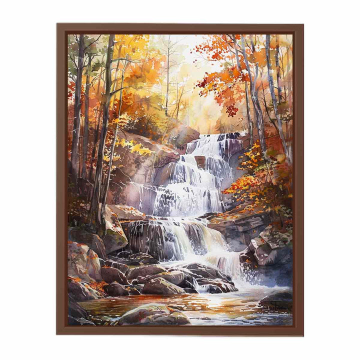 Forest Waterfall   Poster