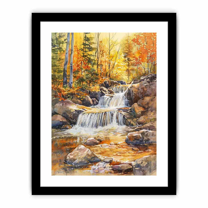 Forest Waterfall   Art Print