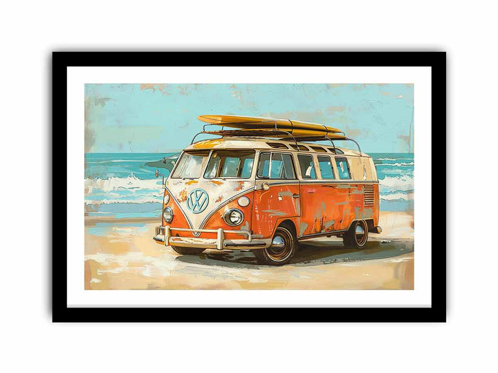 Vw Beach Side  Art Print