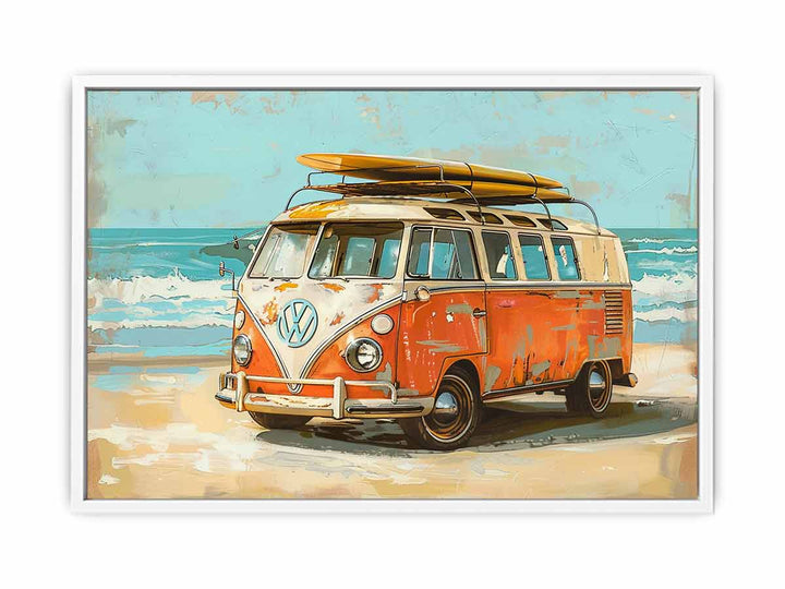 Vw Beach Side Framed Print