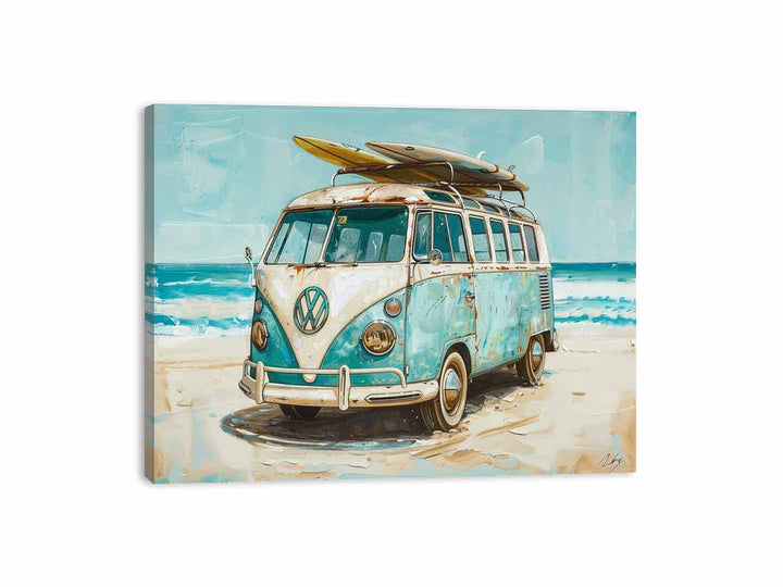 Beach Parking Canvas Print