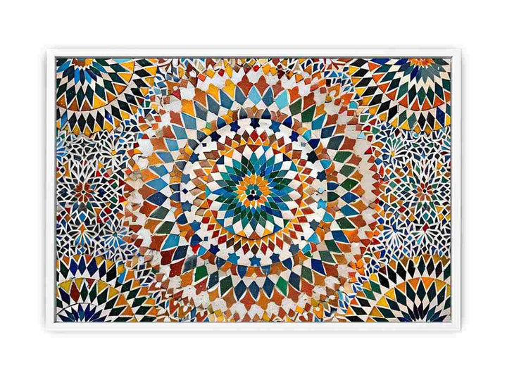 Moroccan Wall Pattern Framed Print