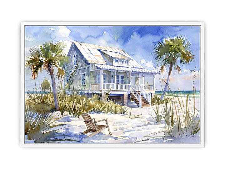 Beach House  Framed Print