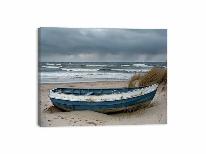 Boat On Beach Canvas Print