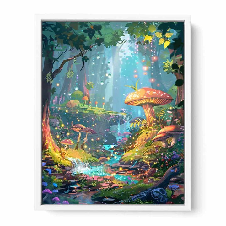 Cartoon Forest  Framed Print