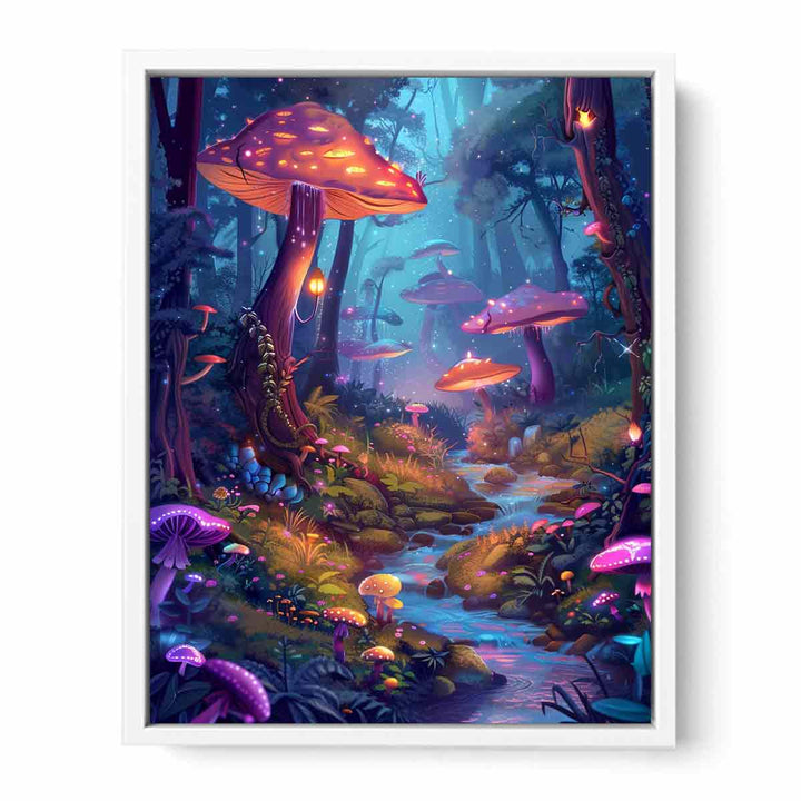 Cartoon Forest  Framed Print