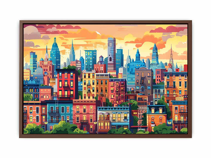 Vibrant Cityscape   Poster