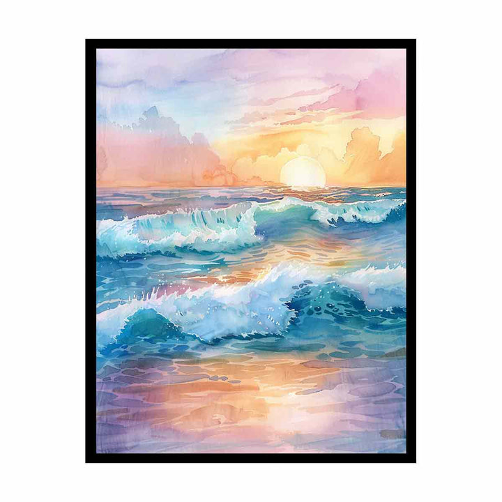 Watercolor Beach   Painting