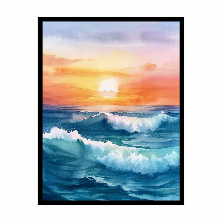 Watercolor Beach   Painting