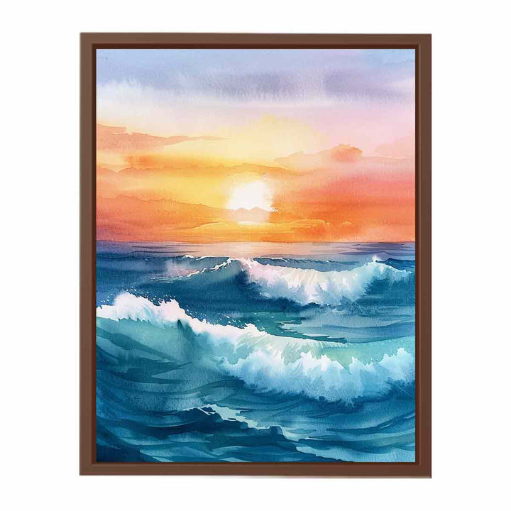 Watercolor Beach   Poster