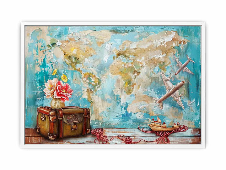 Travel Map Framed Print